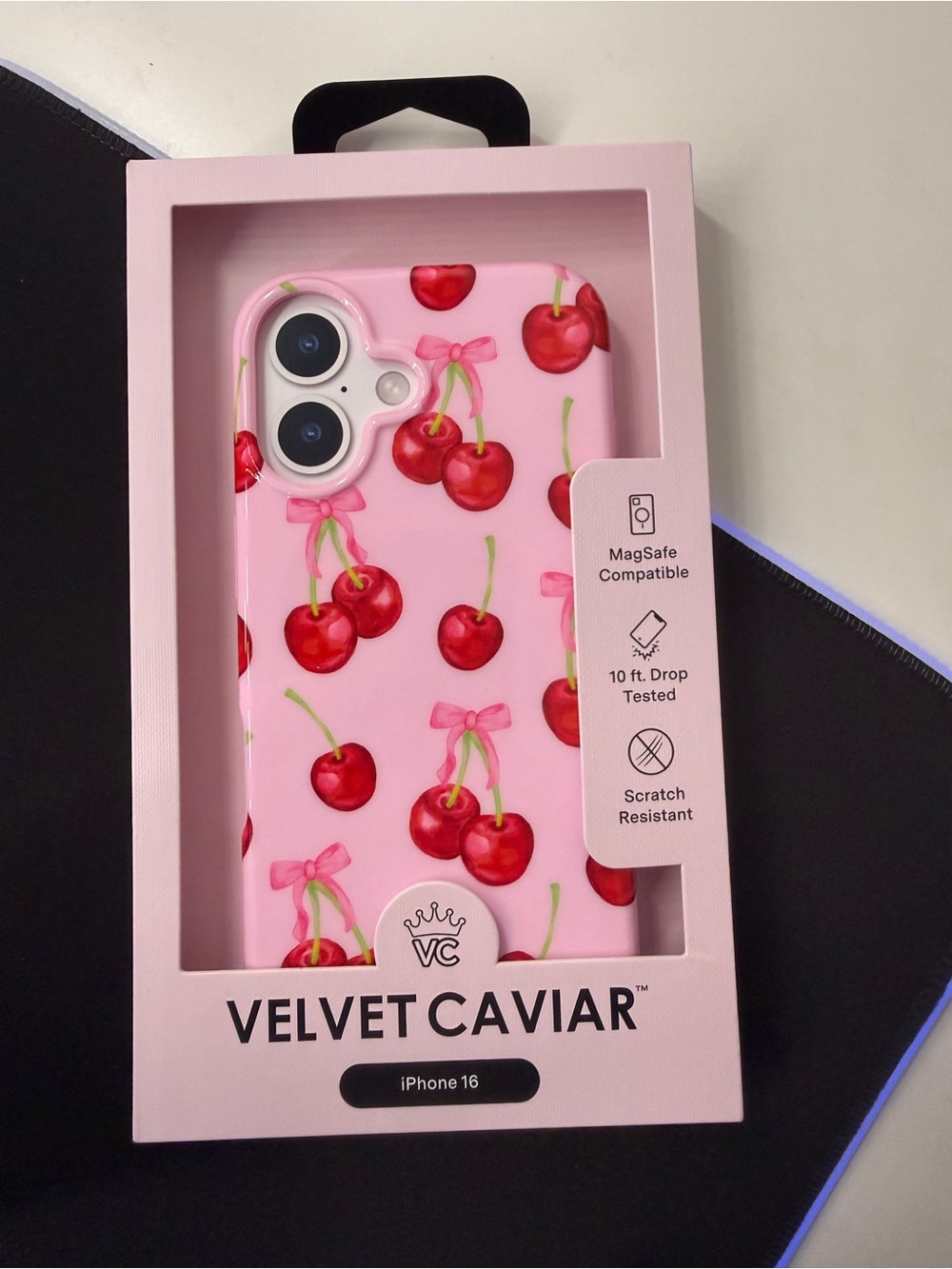 NEW VELVET CAVIAR Magsafe Protective Case for iPhone 16 - Sweet Cherry Cherries